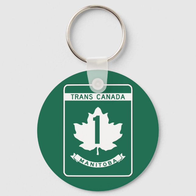 Manitoba, Trans-Canada Highway Sign Key Ring (Front)