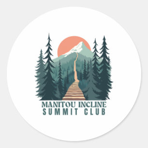 Manitou Incline Summit Club1 Classic Round Sticker