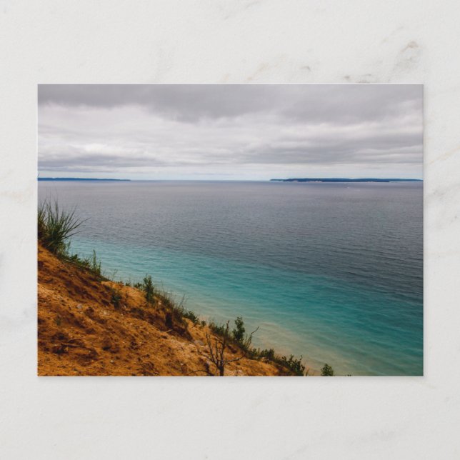 Manitou Islands Seen from Pyramid Point, Michigan Postcard (Front)