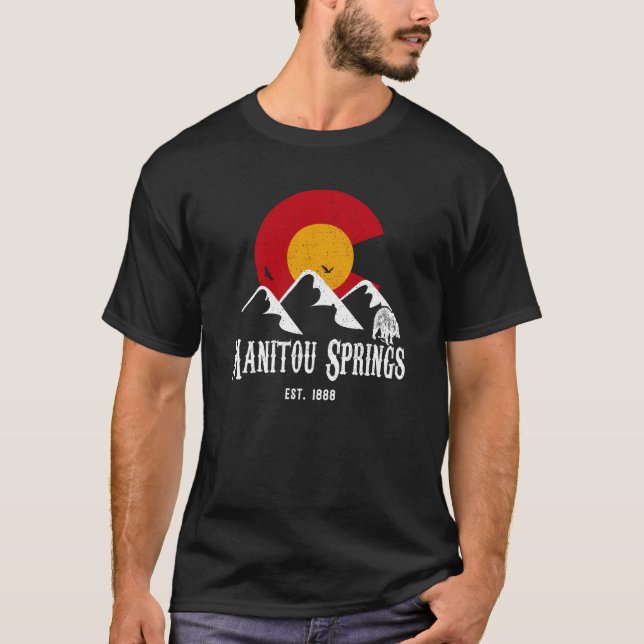 Manitou Springs Colorado Rocky Mountain T-Shirt (Front)