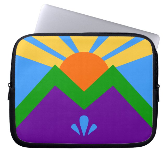 Manitou Springs Flag Laptop Sleeve (Front)