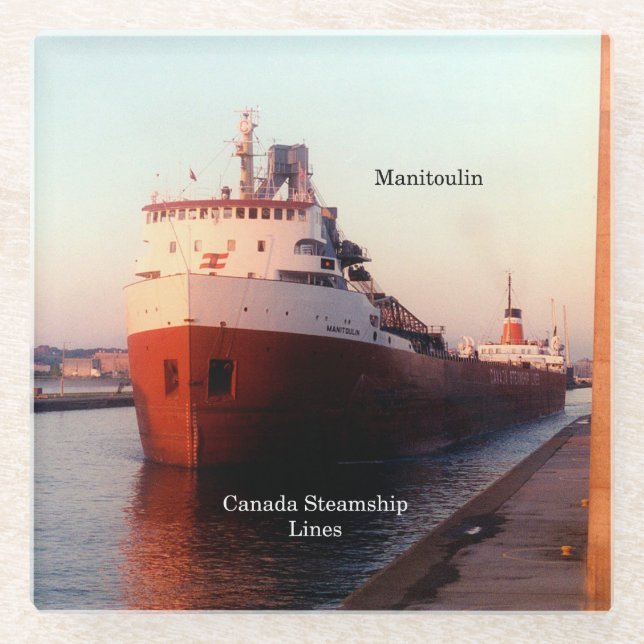 Manitoulin CSL glass coaster (Front)
