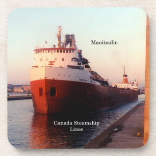 Manitoulin CSL set of 6 hard plastic coasters