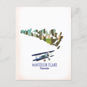 Manitoulin Island Canada map Postcard