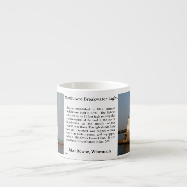 Manitowoc Breakwater Light espresso mug (Front)
