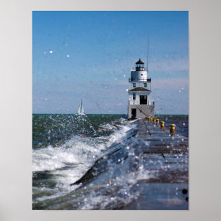Manitowoc Breakwater Light House Poster