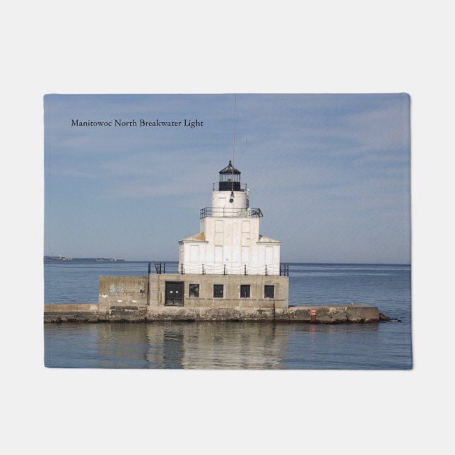 Manitowoc North Breakwater Light door mat (Front)