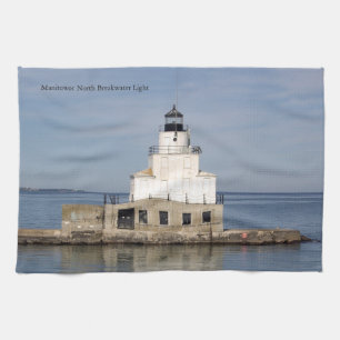 Manitowoc North Breakwater Light kitchen towel