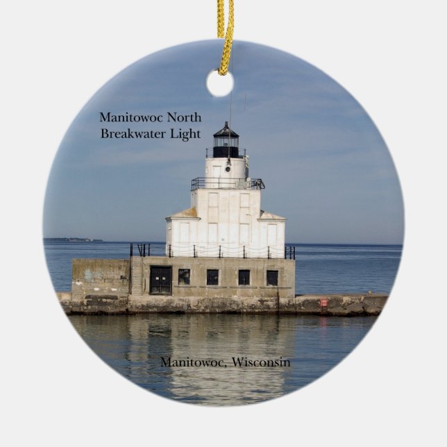 Manitowoc North Breakwater Light ornament (Front)