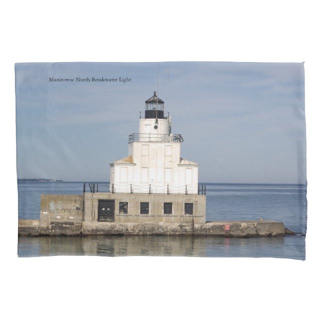 Manitowoc North Breakwater Light pillow case (Front)