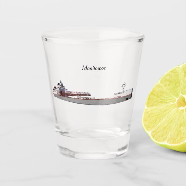 Manitowoc shot glass (Front)