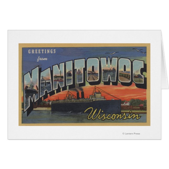 Manitowoc, Wisconsin - Large Letter Scenes (Front Horizontal)