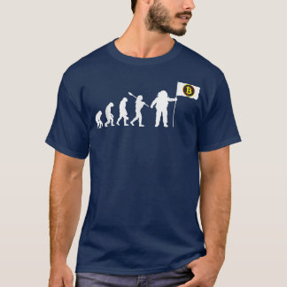 Mankind Evolution Bitcoin Astronaut Moon Crypto BT T-Shirt