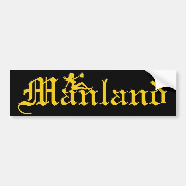 MANLAND Bumper Sticker!! Bumper Sticker (Front)