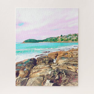 Manly Beach ocean surf Australia travel Jigsaw Puzzle