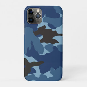 Manly Blue Camo Military Camouflage Pattern Tough iPhone 11 Pro Case