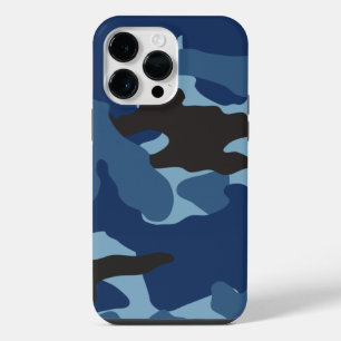 Manly Blue Camo Military Camouflage Pattern Tough iPhone Case