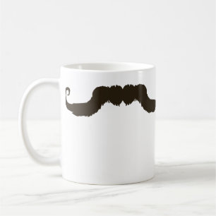 Manly curled moustache coffee mug