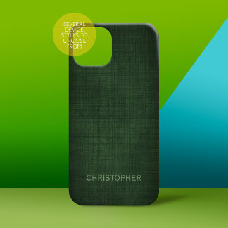 Manly Executive Linen Design with Name iPhone 15 Pro Max Case