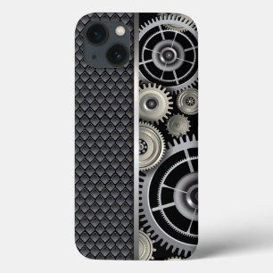 Manly Exposed Gears and Mesh Pattern iPhone 13 Case