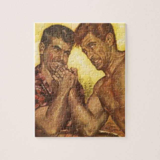Manly Men Arm Wrestle Jigsaw Puzzle (Vertical)