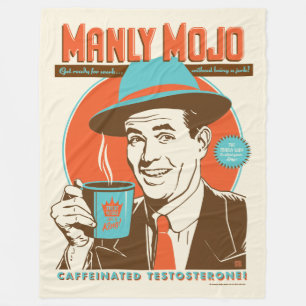 Manly Mojo Coffee Fleece Blanket