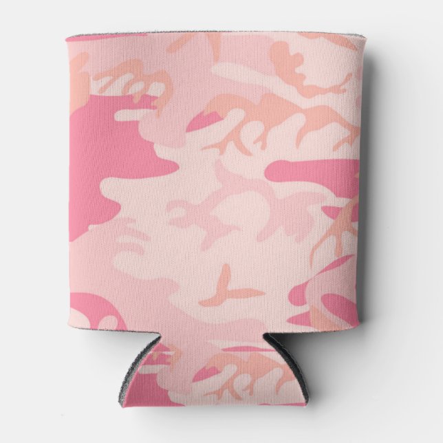 Manly Pink Camo Can Cooler (Front)