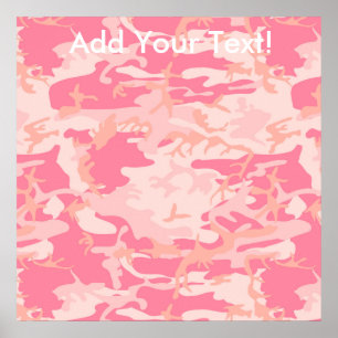 Manly Pink Camo Poster