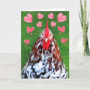 Manly Romantic Rooster Birthday Card