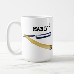 MANLY SQUARED MONOGRAMED SHAVING MUG