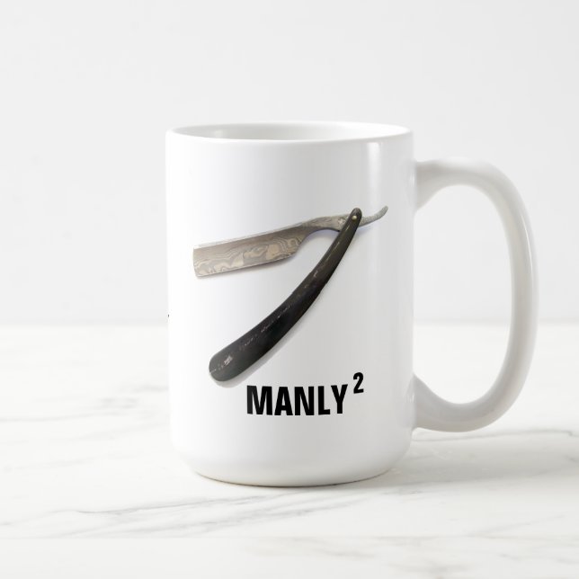 MANLY SQUARED MONOGRAMED SHAVING MUG (Right)