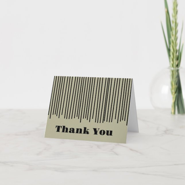 Manly Stripes  Thank You Card (Front)