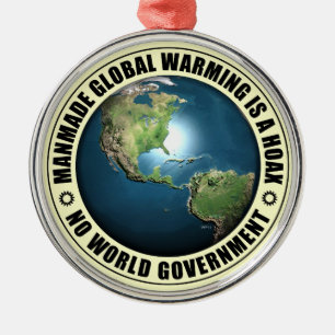 Manmade Global Warming Hoax Metal Tree Decoration