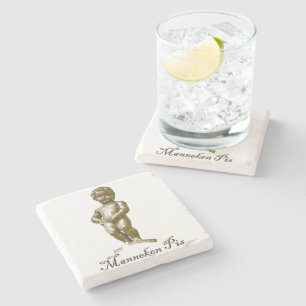 Manneken Pis - Belgium - Brussels - Bruxelles Stone Coaster
