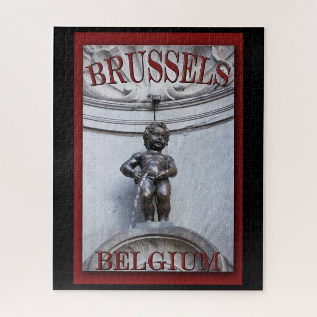 Mannekin Pis in Brussels Jigsaw Puzzle (Vertical)