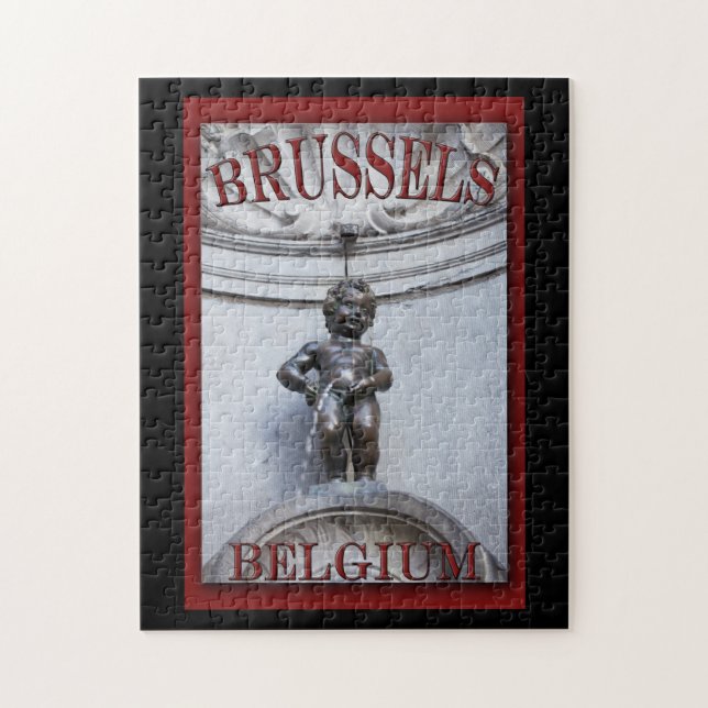Mannekin Pis in Brussels Jigsaw Puzzle (Vertical)