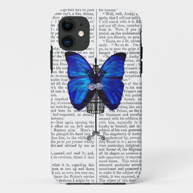 Mannequin Blue Butterfly Case-Mate iPhone Case (Back)