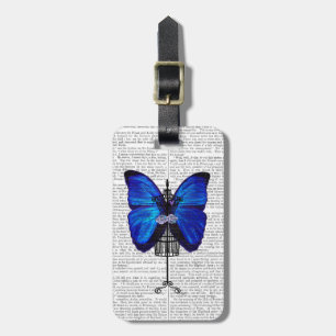Mannequin Blue Butterfly Luggage Tag