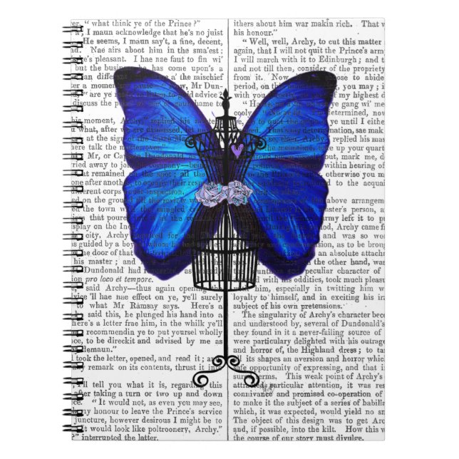 Mannequin Blue Butterfly Notebook (Front)