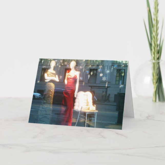 MANNEQUIN CHRISTMAS PARTY GALS HOLIDAY CARD (Front)