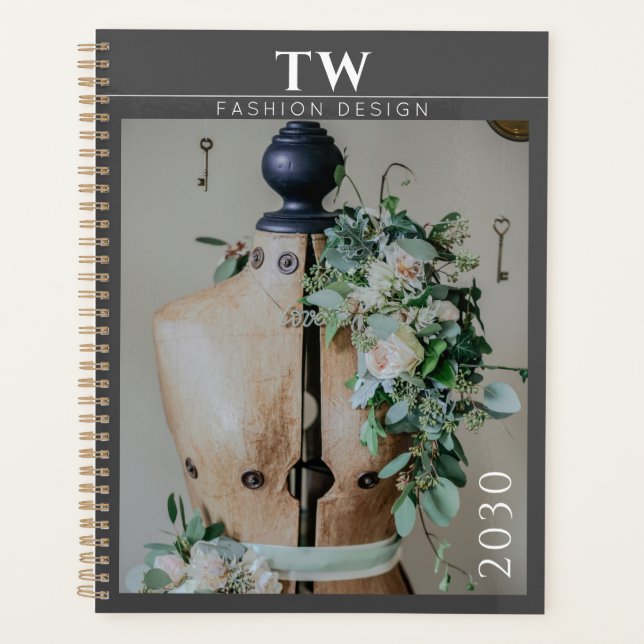 Mannequin Fashion Designer Black Planner (Front)