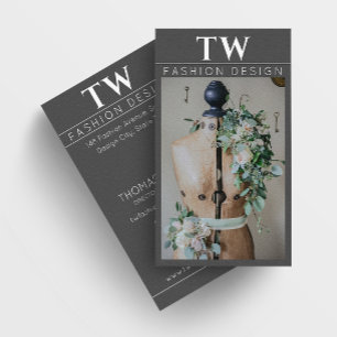 Mannequin Fashion Designer Dark Grey Business Card