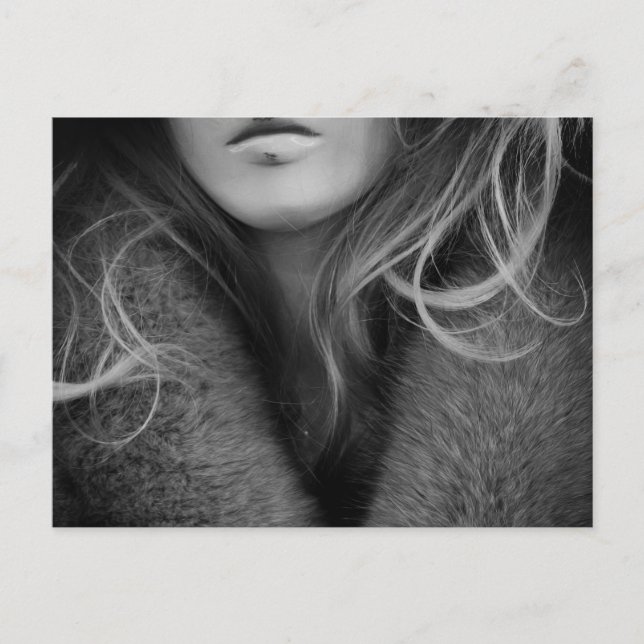 Mannequin in Black and White Postcard (Front)