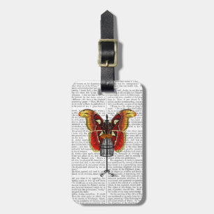 Mannequin Red And Yellow Butterfly Luggage Tag