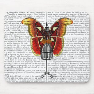 Mannequin Red And Yellow Butterfly Mouse Pad