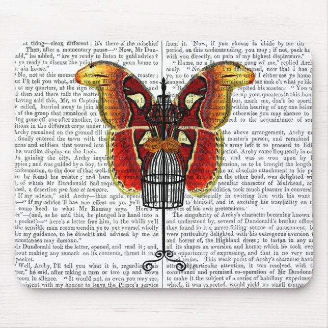Mannequin Red And Yellow Butterfly Mouse Pad (Front)