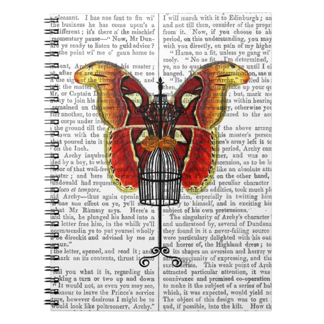 Mannequin Red And Yellow Butterfly Notebook (Front)