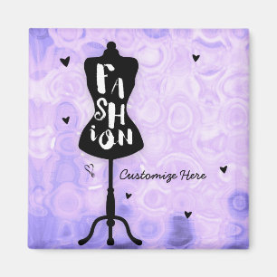 Mannequin Stand Vintage Retro Purple FASHION Magnet