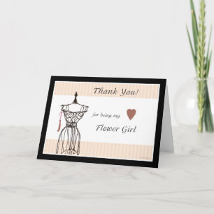 Mannequin Thank You for being my Flower Girl Card