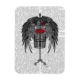 Mannequin With Black Wings Magnet